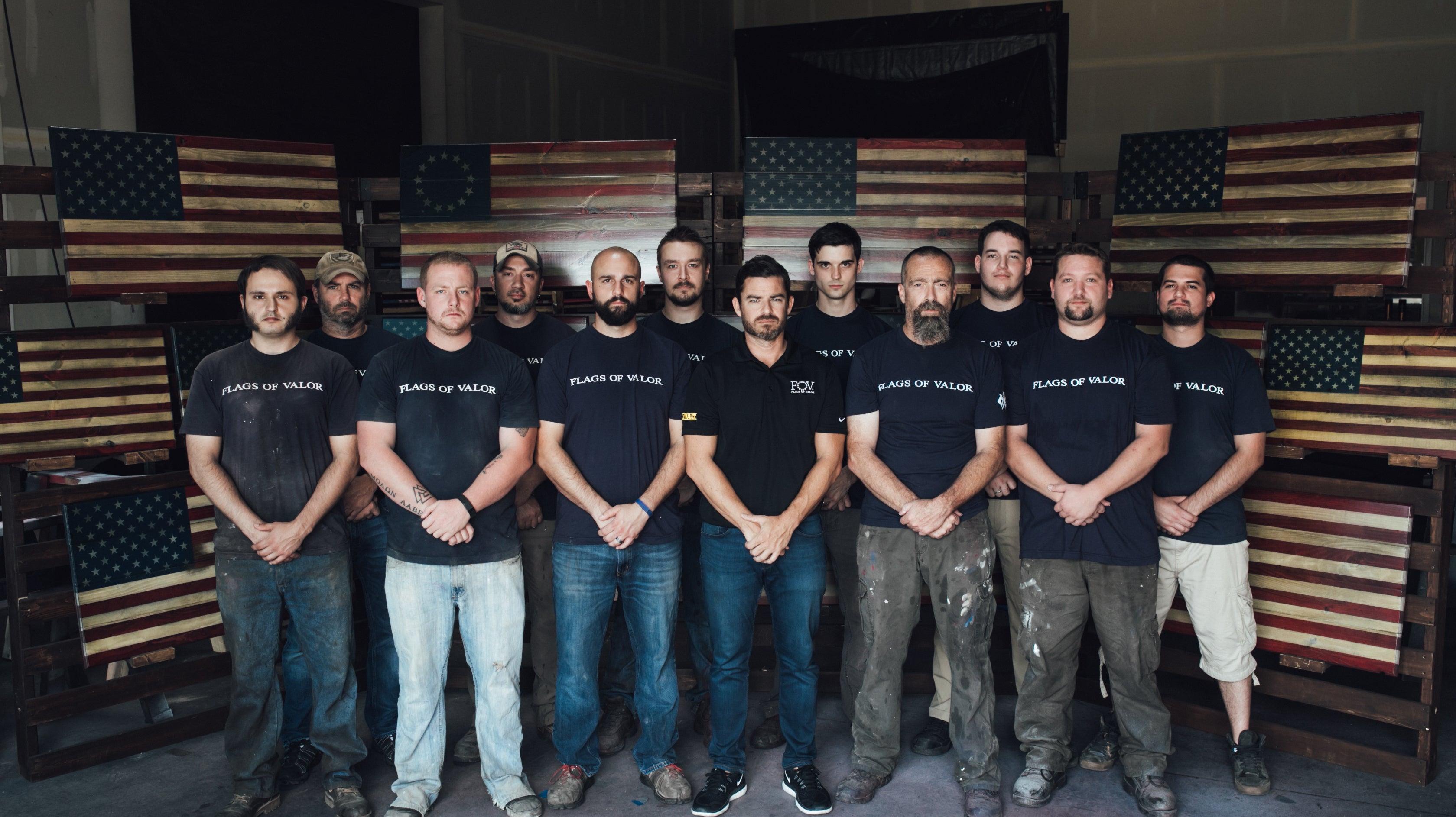 Growing team of veterans hired at Flags of Valor at second location for American Made wood flags