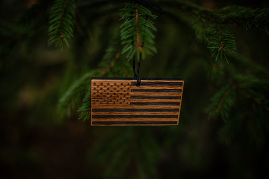 Bourbon Barrel Flag Ornament