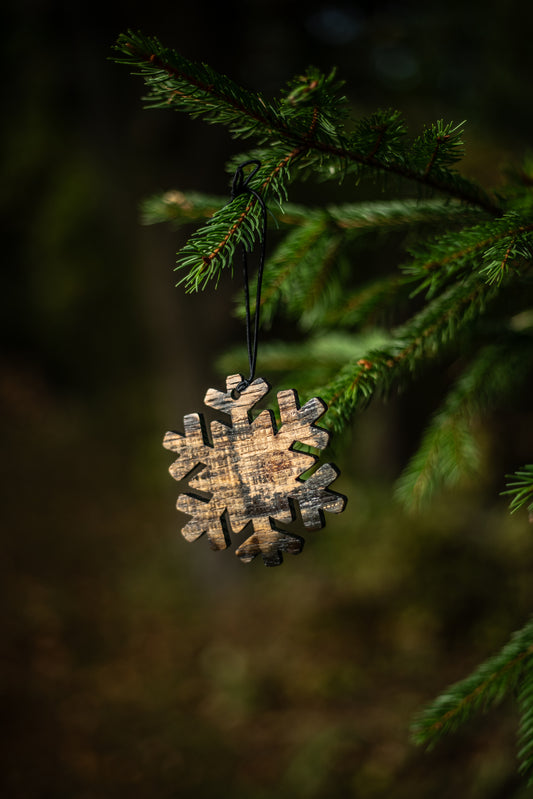 Bourbon Barrel Snowflake Ornament