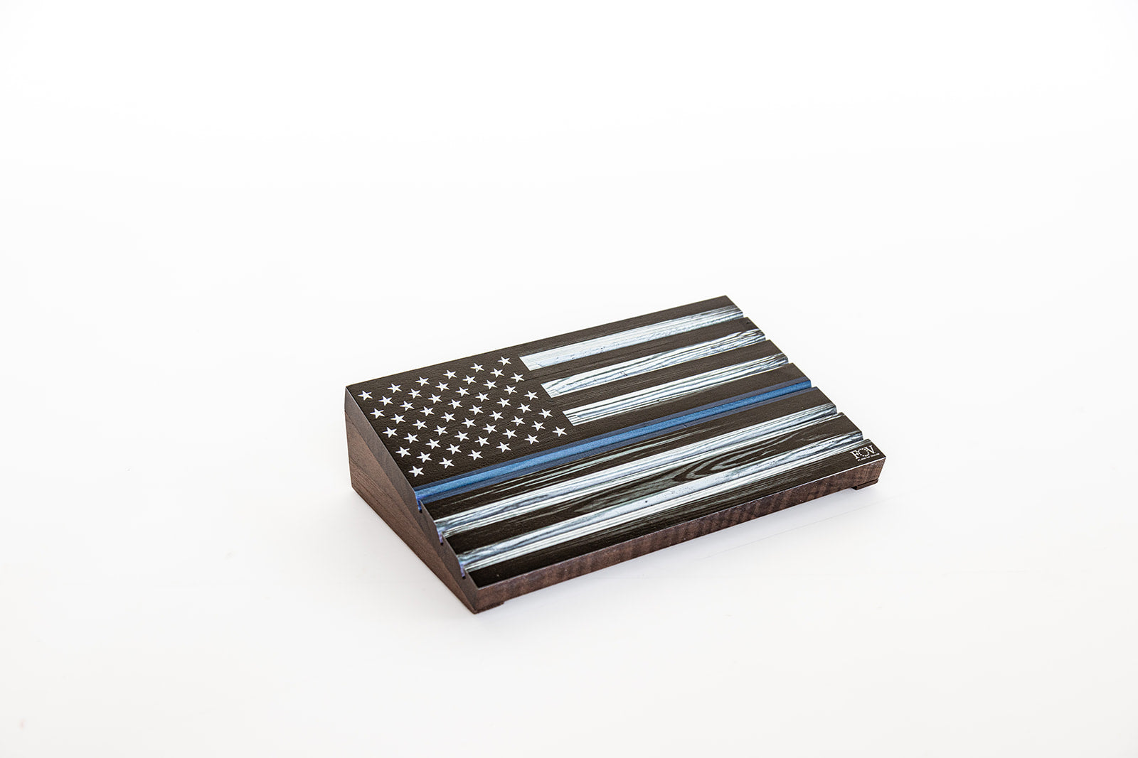 Thin Blue Line Desktop Challenge Coin Holder