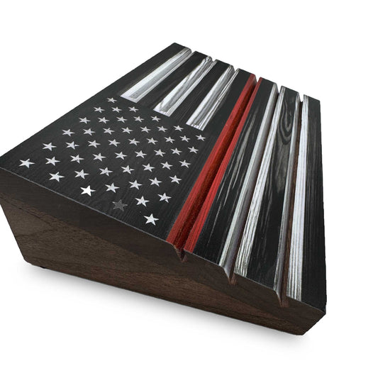 Thin Red Line Desktop Challenge Coin Holder