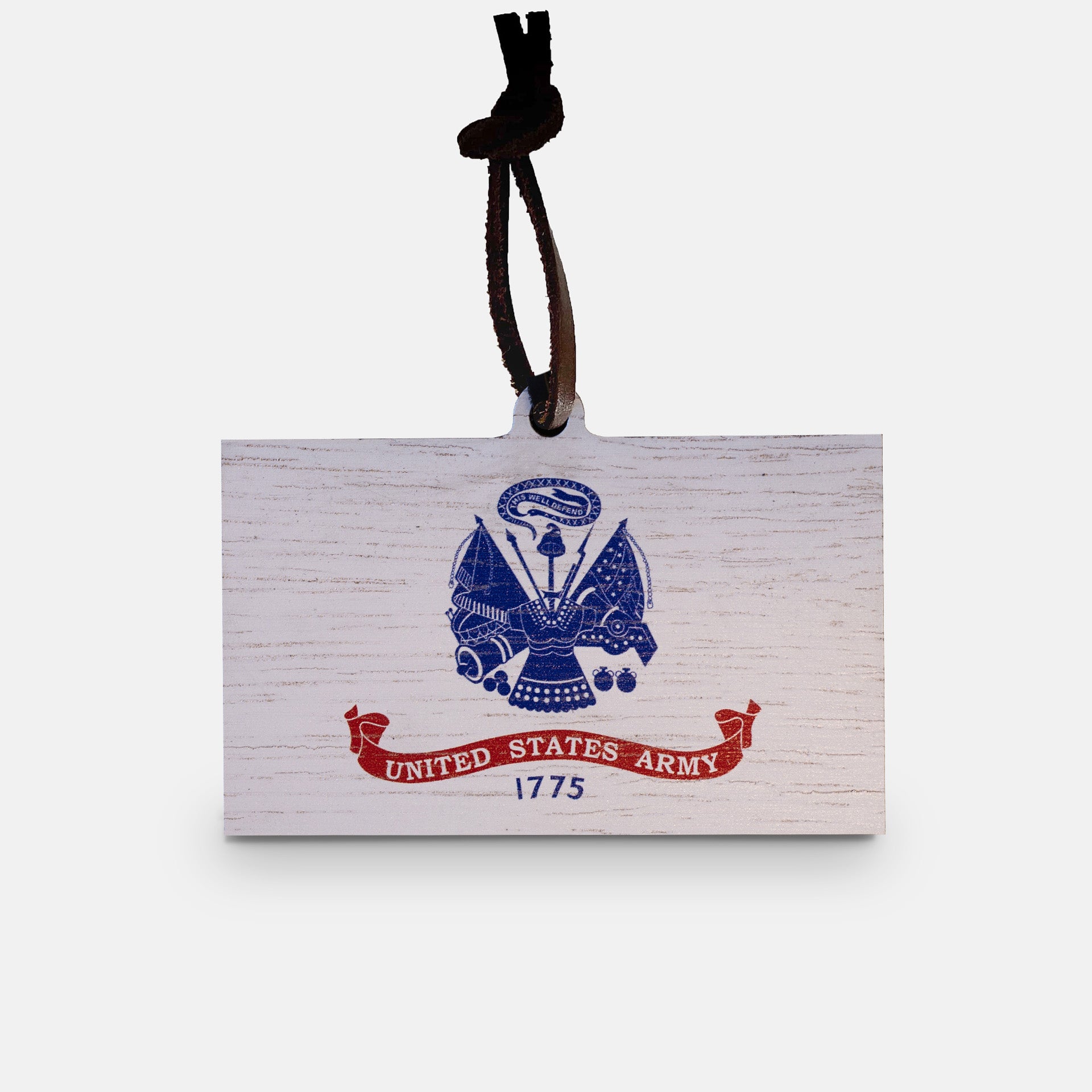 Army Flag Wooden Christmas Ornament