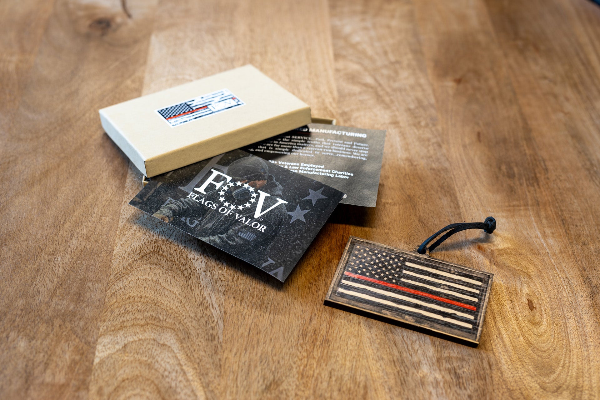 Thin Red Line Flag Christmas Ornament