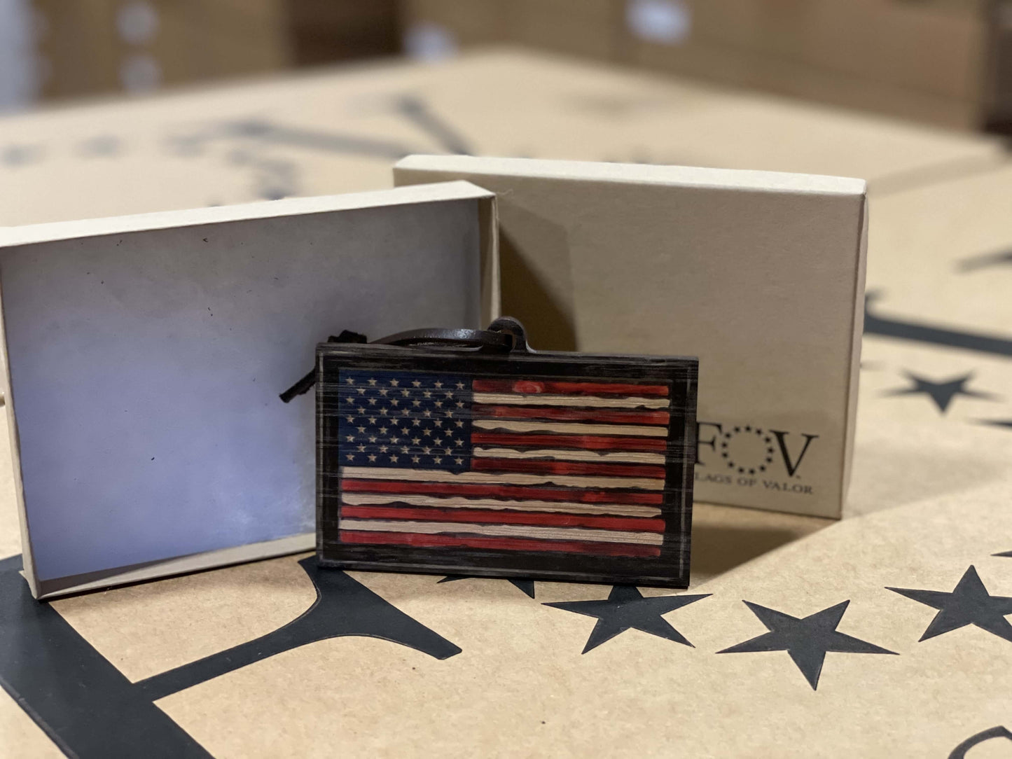 American Flag Christmas Ornament