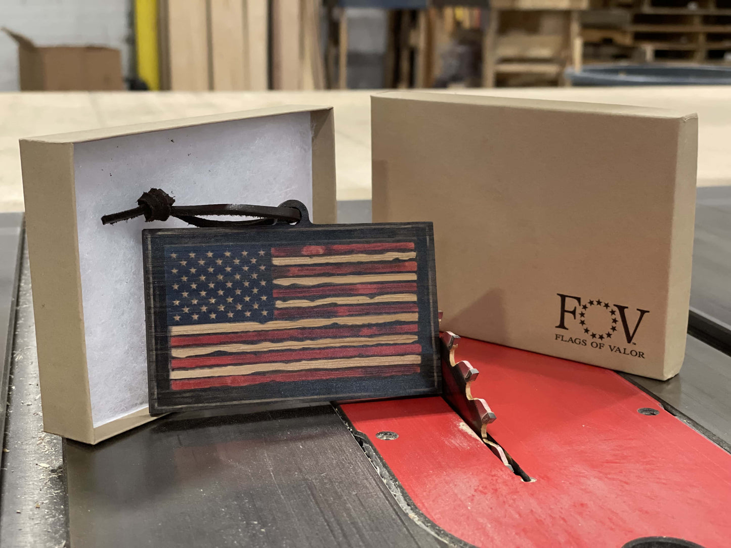 American Flag Christmas Ornament