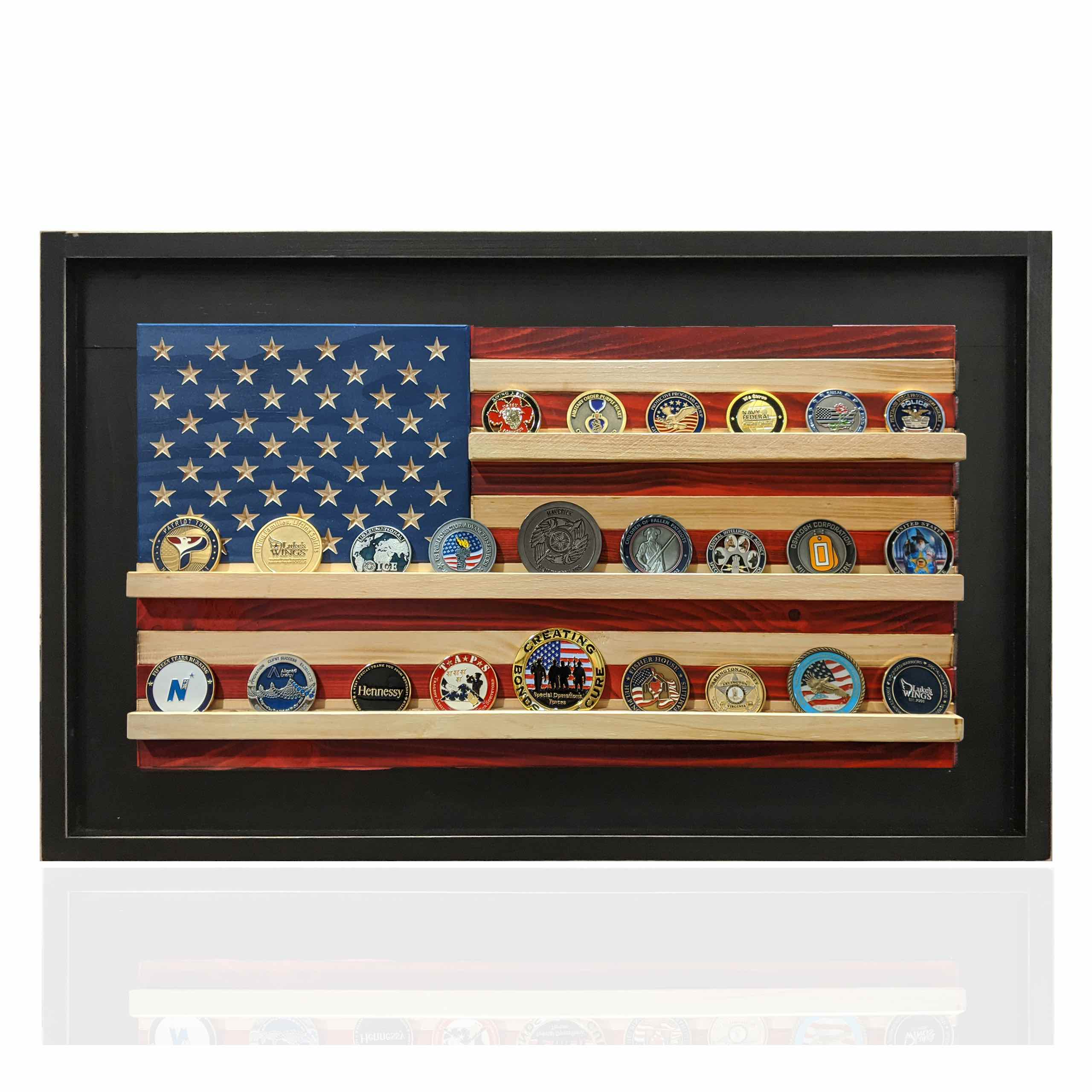 Challenge Coin Holder Flag