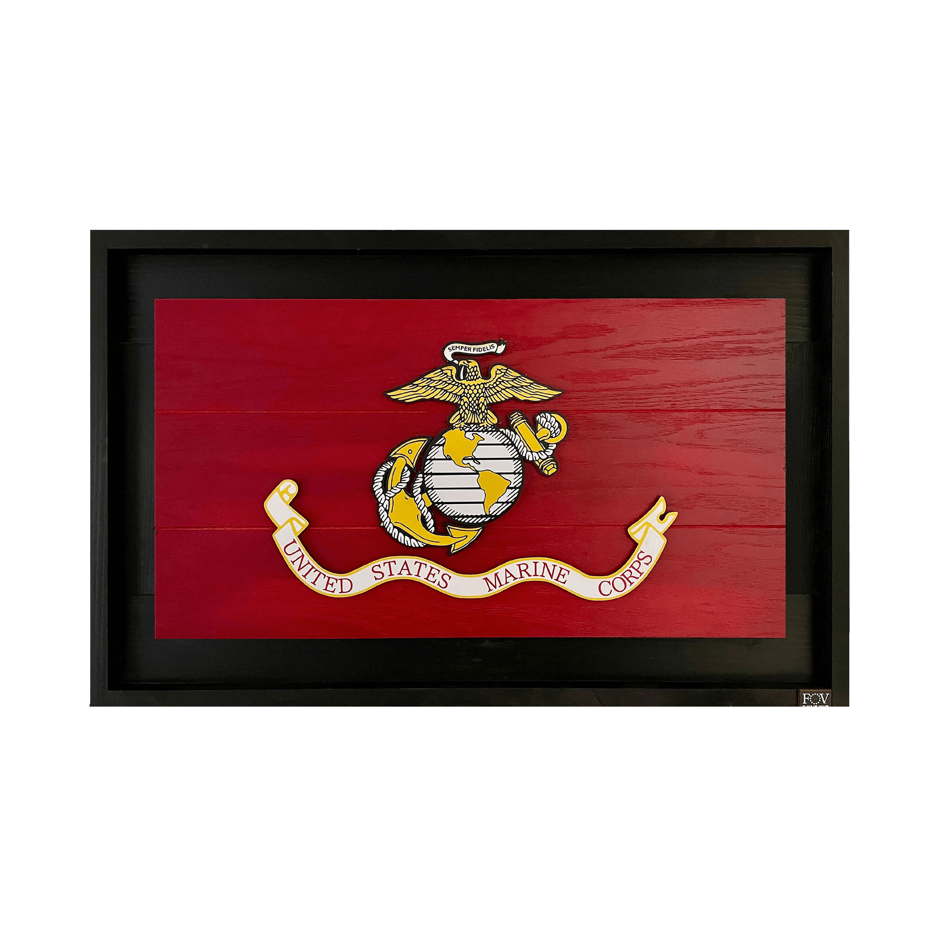 Marine Corps Wooden Flag