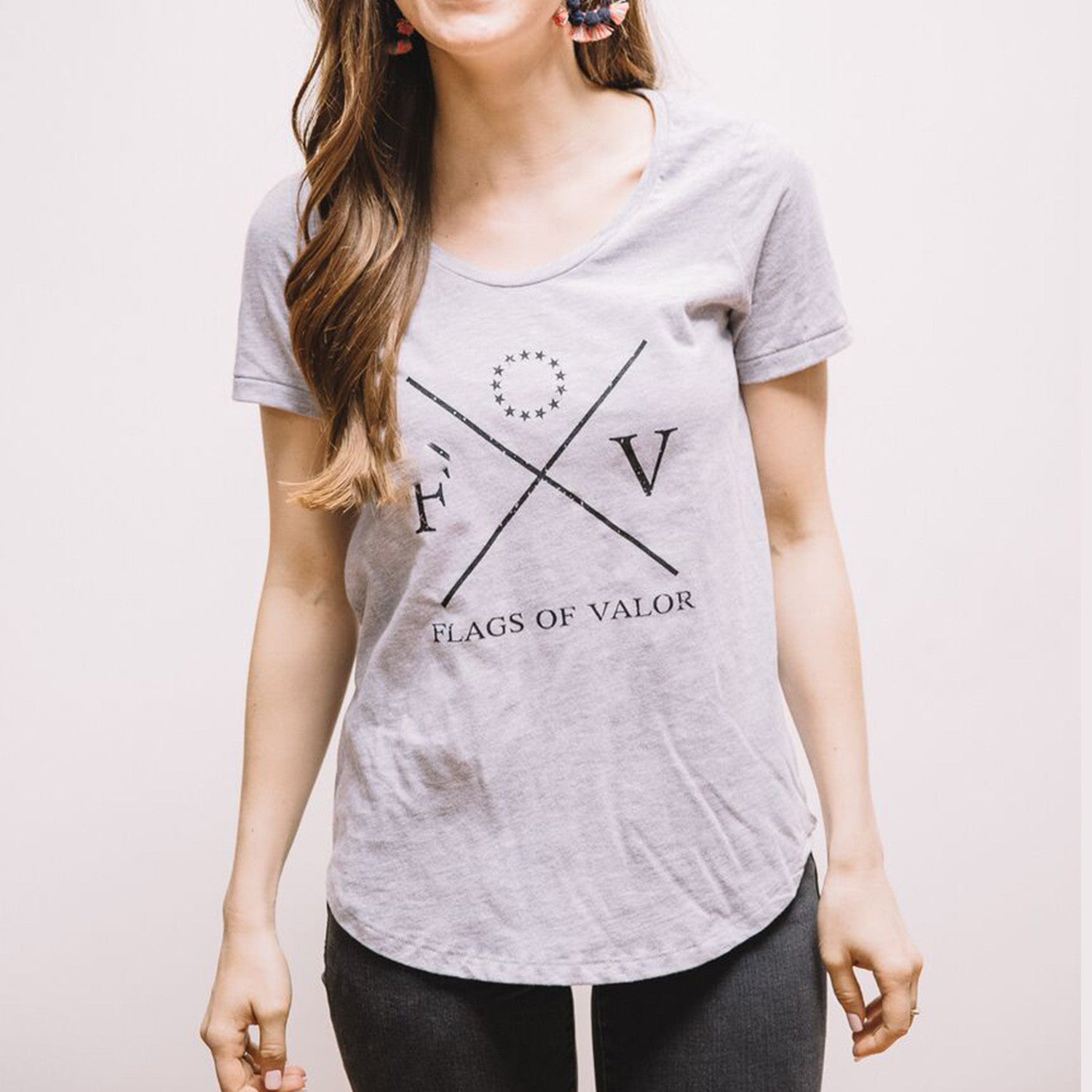 Women's Flags of Valor Shirt - Front