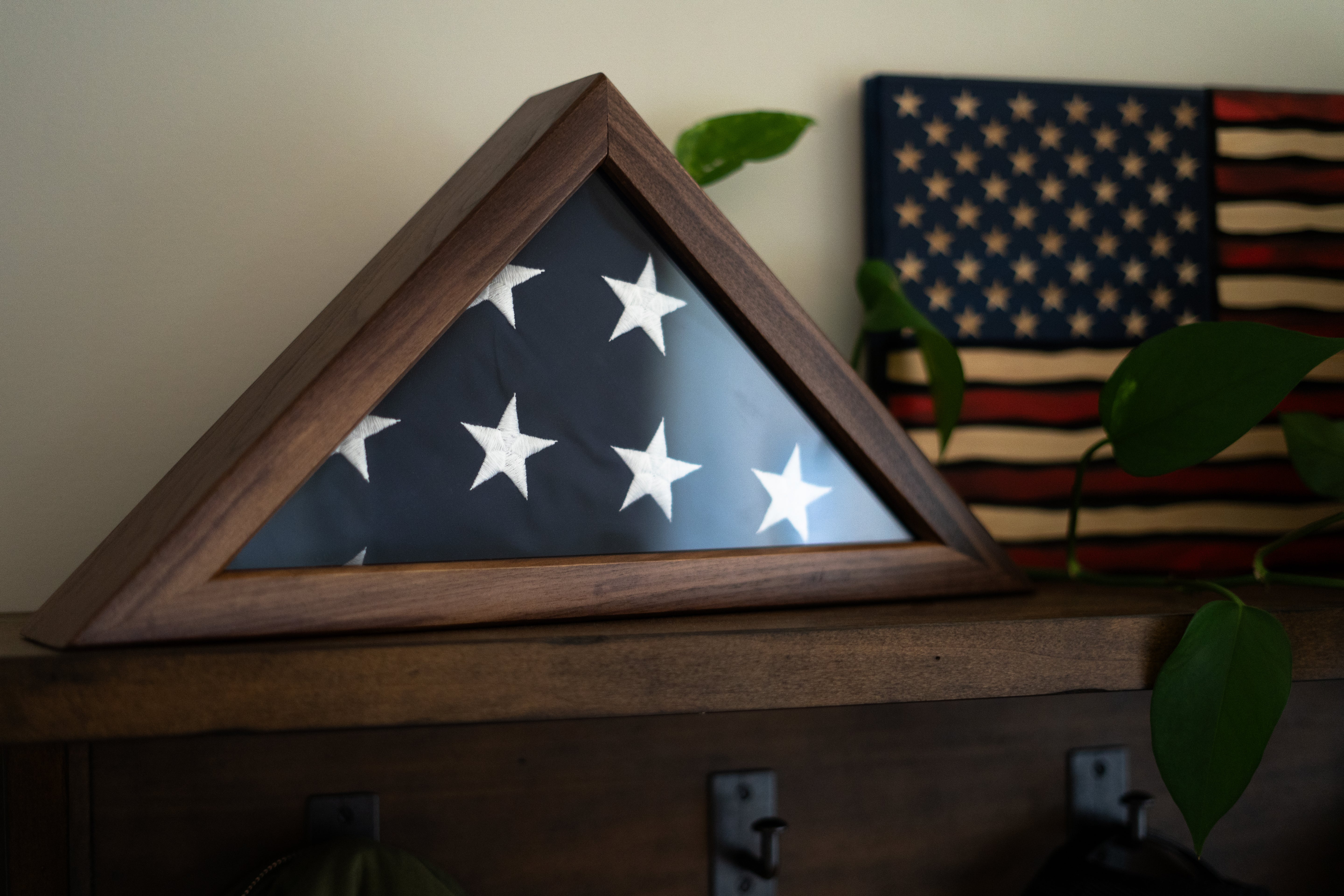 Walnut American-Made Flag Case