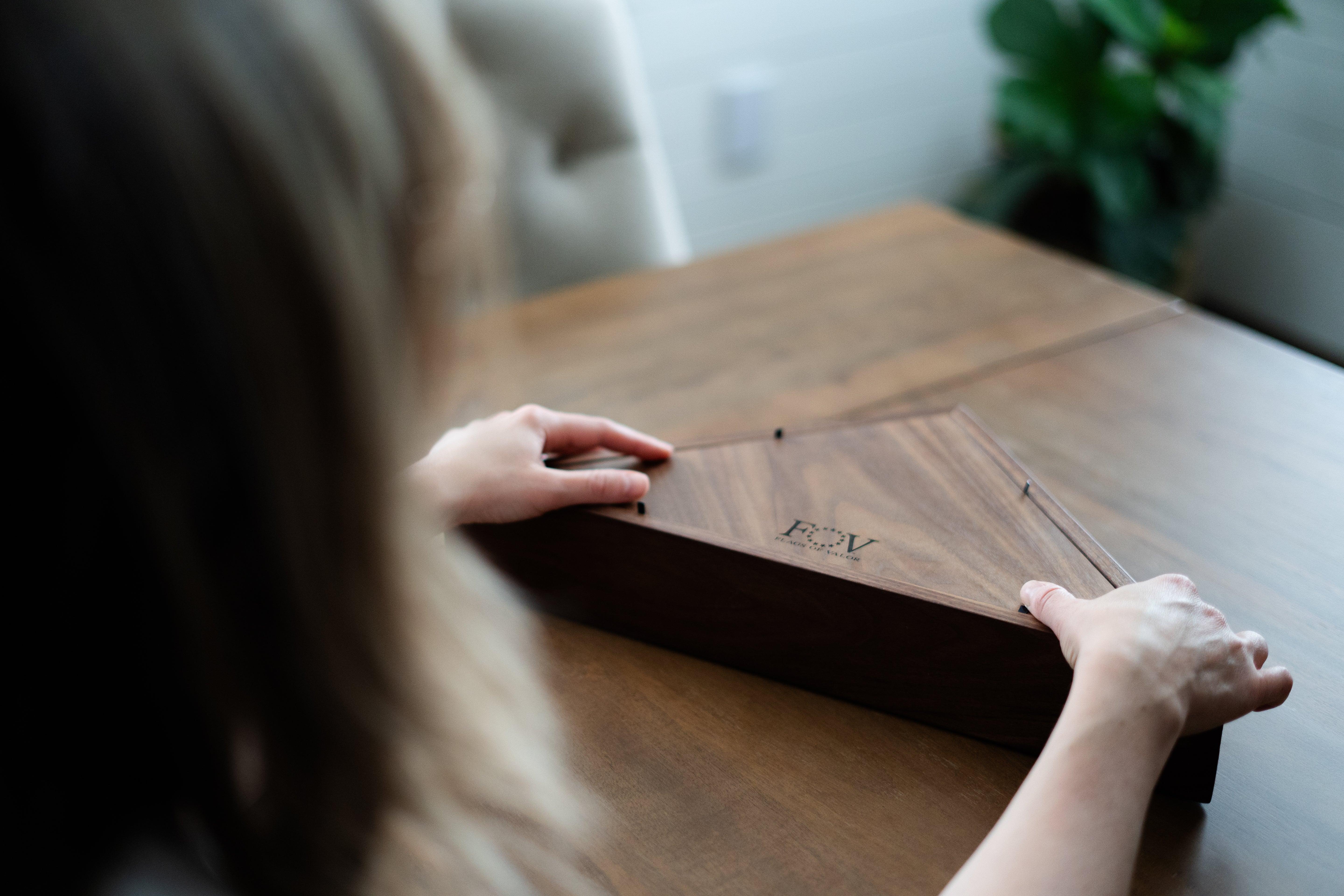 Walnut American-Made Flag Case