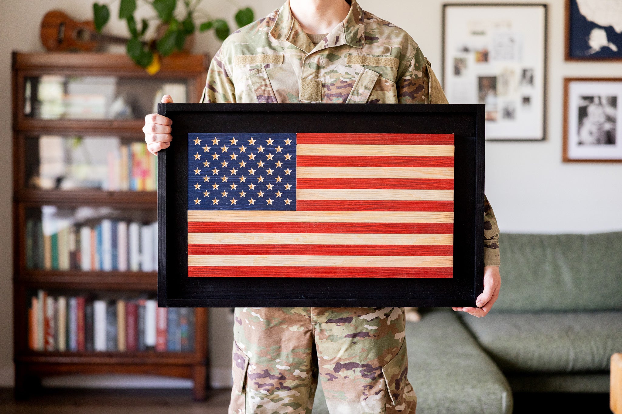 【USA vintage】Liberty Flags フラッグ アメリカ 国旗 Liberty Series - Wooden American Flag | Veteran Made Patriotic