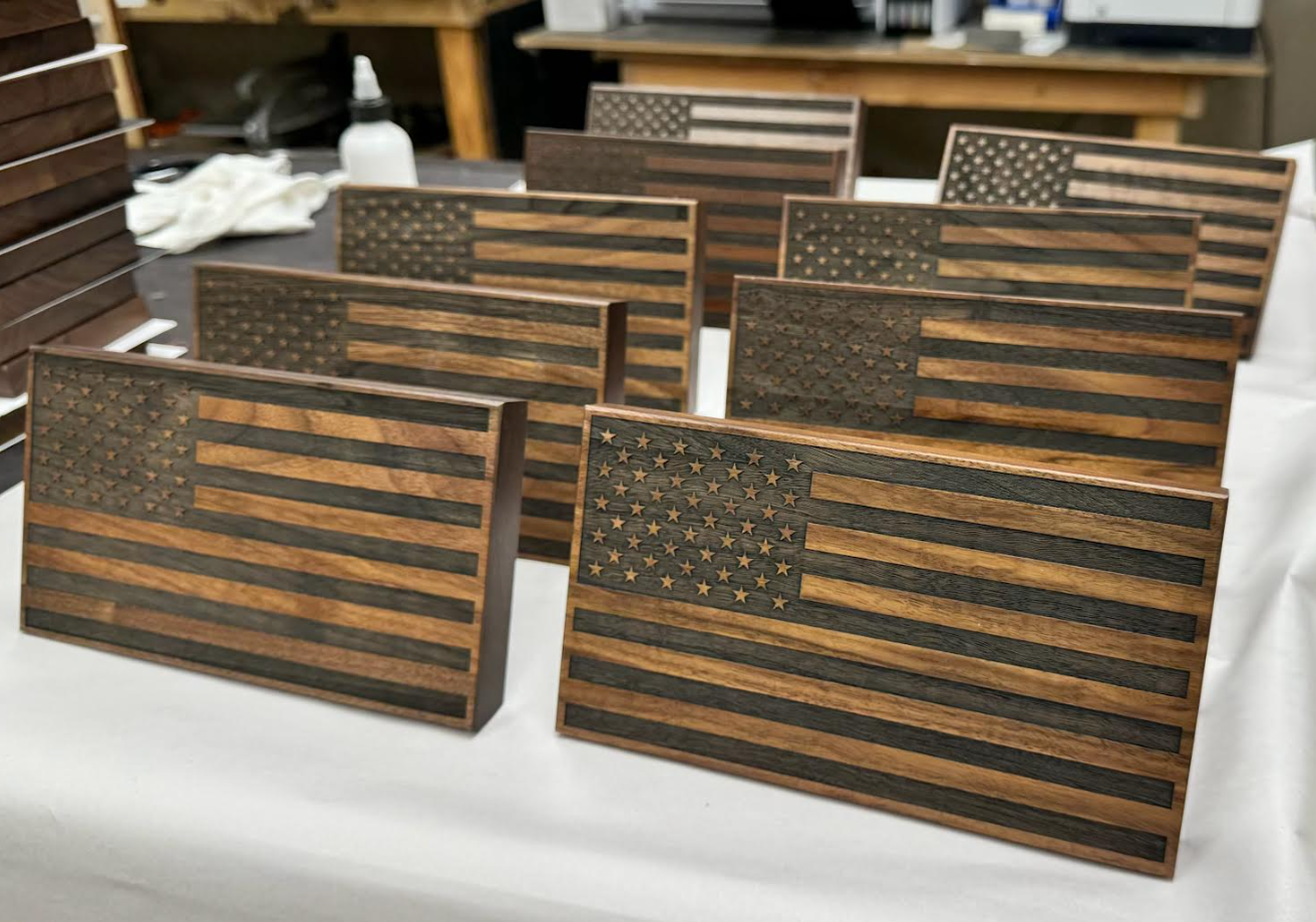 Walnut Desk Flag