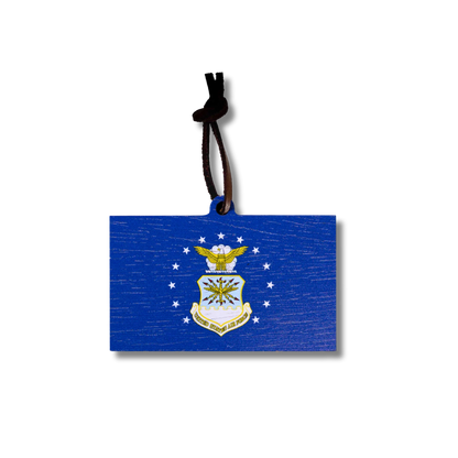 Air Force Flag Wooden Christmas Ornament