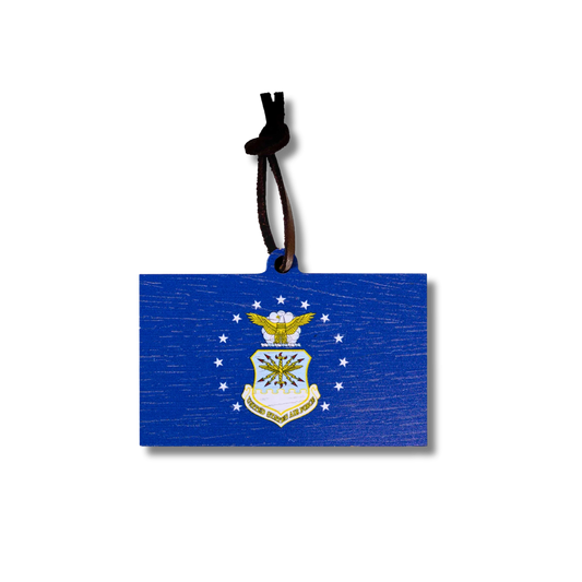 Air Force Flag Wooden Christmas Ornament