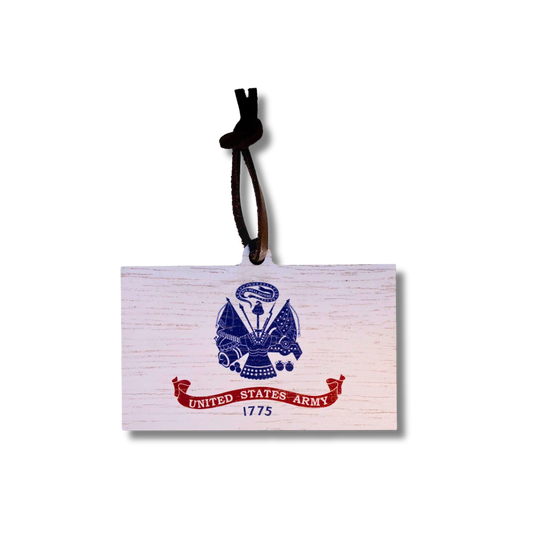 Army Flag Wooden Christmas Ornament