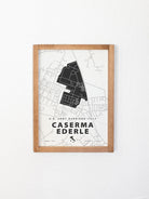caserma ederle army base map framed wall art