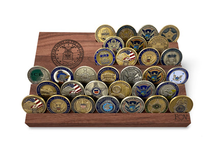Wooden Desktop Challenge Coin Holder