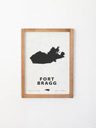 fort bragg army base map framed wall art