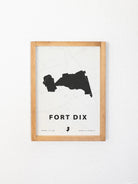 fort dix army base map framed wall art