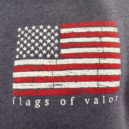 FOV Flag Hoodie Heather Navy Close Up