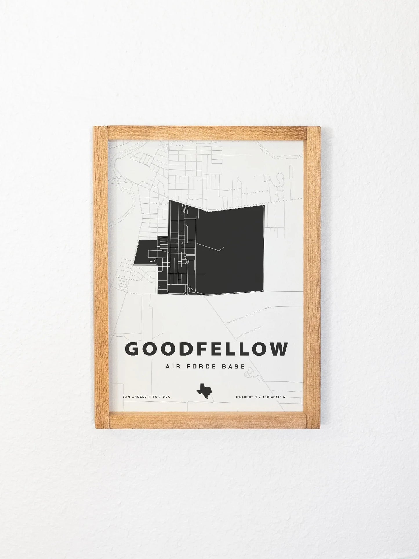 Framed Military Base Map