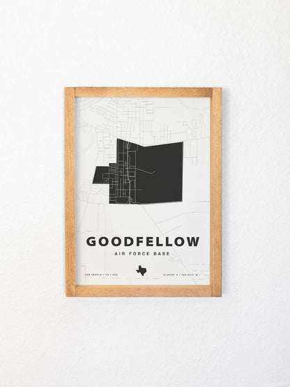 Framed Military Base Map