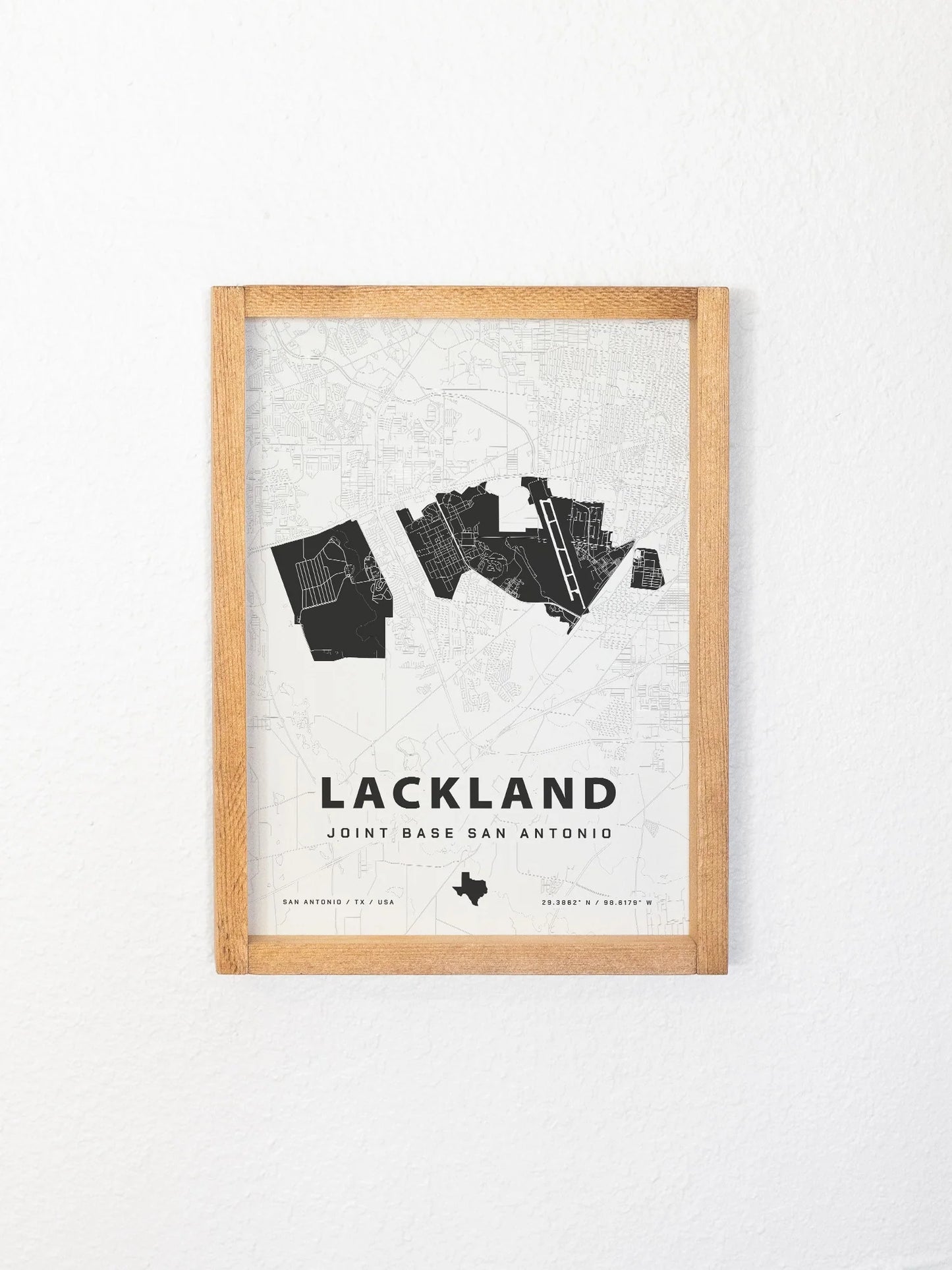 Framed Military Base Map