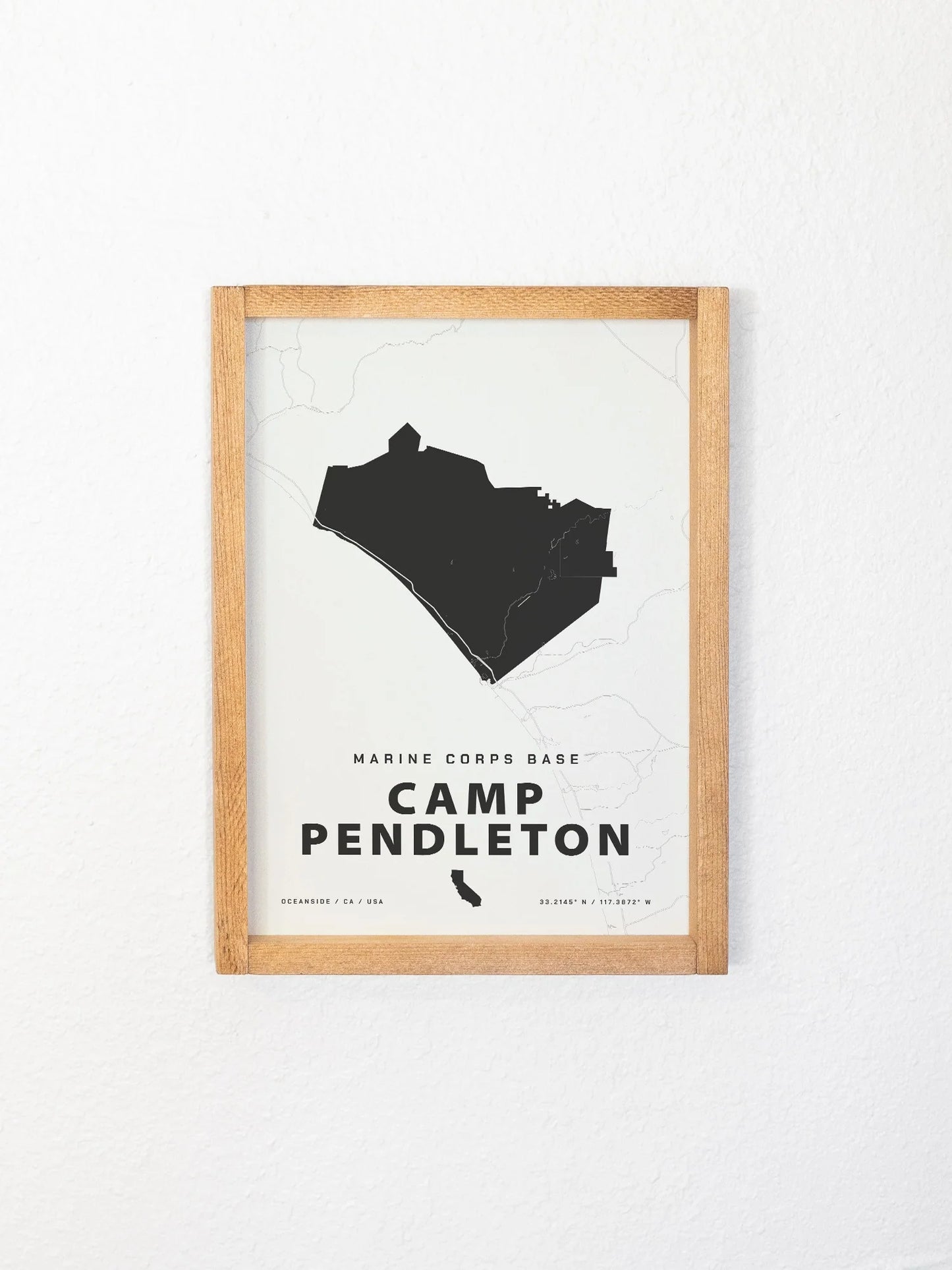 Framed Military Base Map