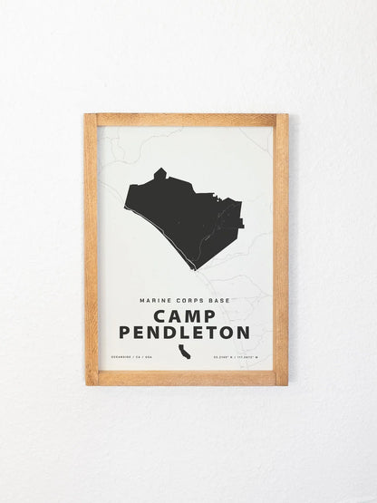 Framed Military Base Map