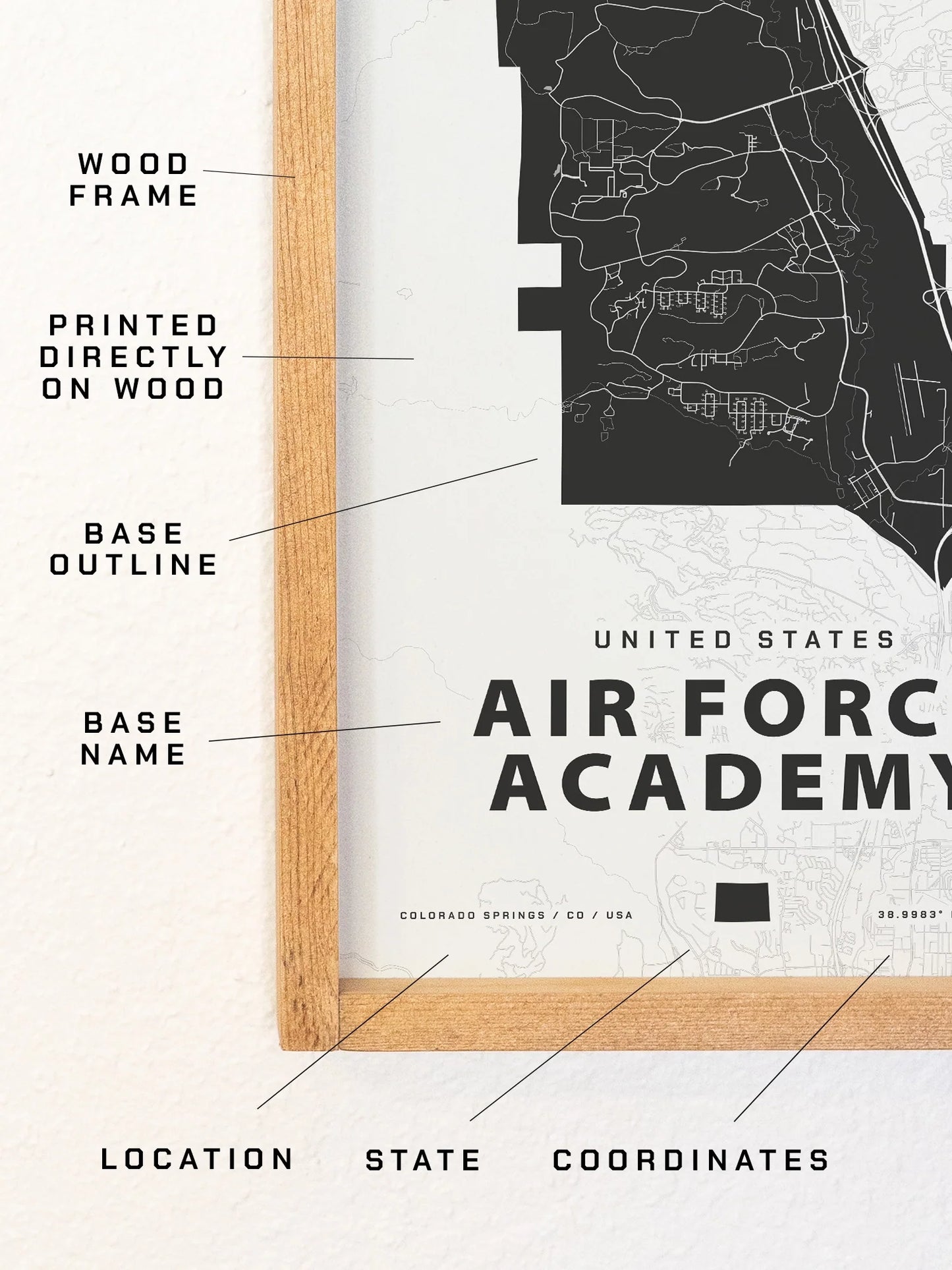 Framed Military Base Map
