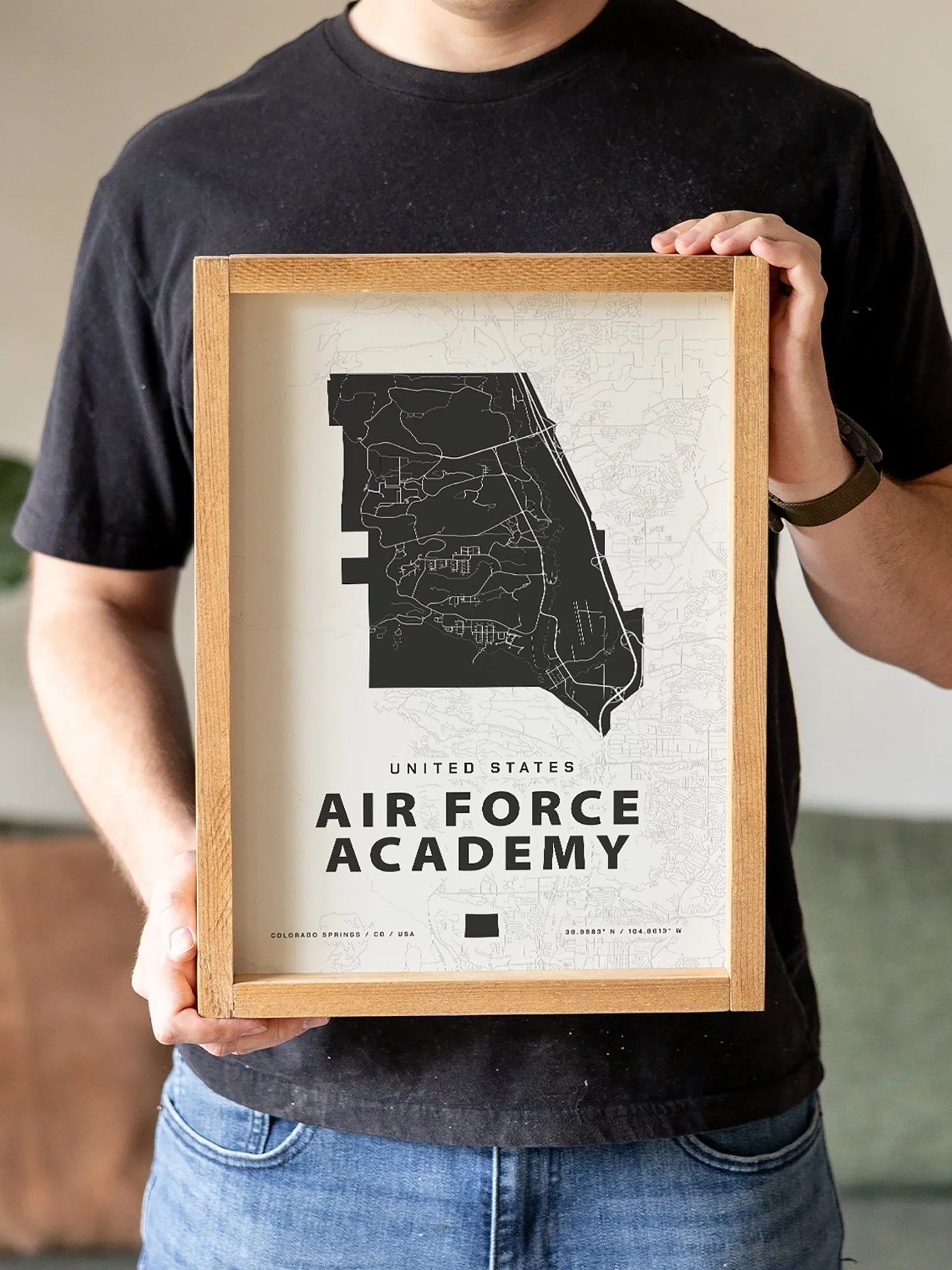 Framed Military Base Map