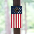 FOV Personalized American Flag Bottle Opener Outside On Porch