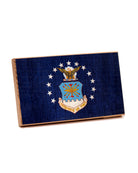Service Branch Desk Flag featuring United States Air Force logo on a blue background.