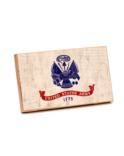 Service Branch Desk Flag featuring United States Army logo on a white background.