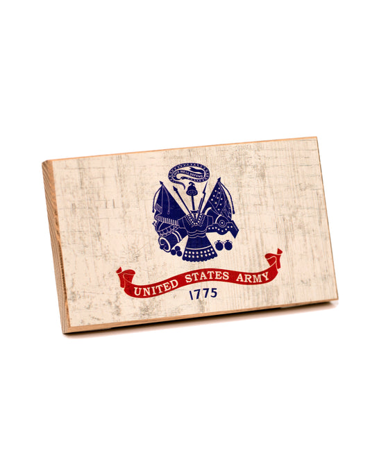 Service Branch Desk Flag featuring United States Army logo on a white background.