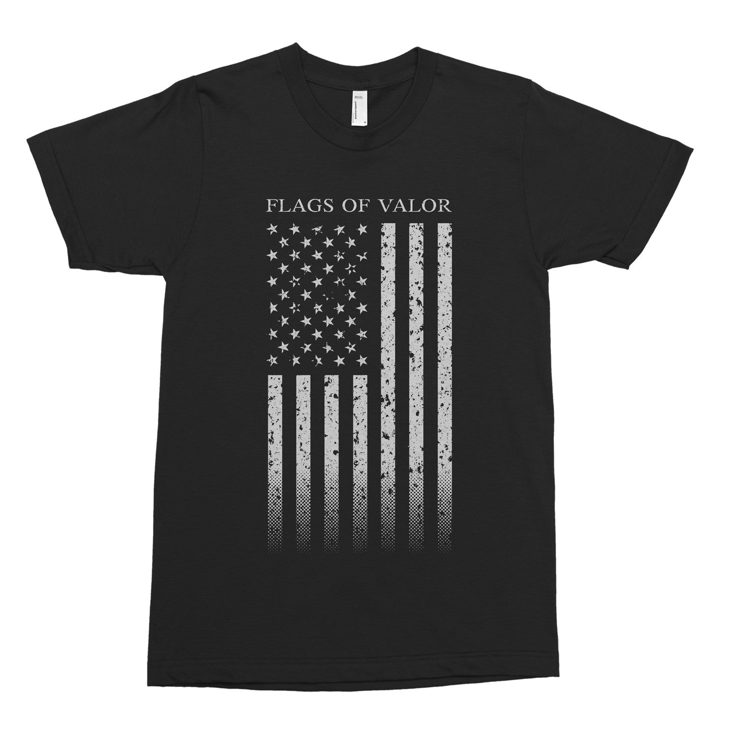 Flags of Valor - Black Mens Shirt - American Flag Shirts