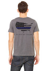 Thin Blue Line - American Flag Shirt - Front in Reverse