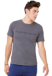 Flags of Valor - Gray Men's FOV Shirt - Made in the USA - Gift Ideas