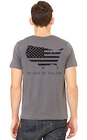 Flags of Valor - Gray Men's FOV Shirt - Made in the USA