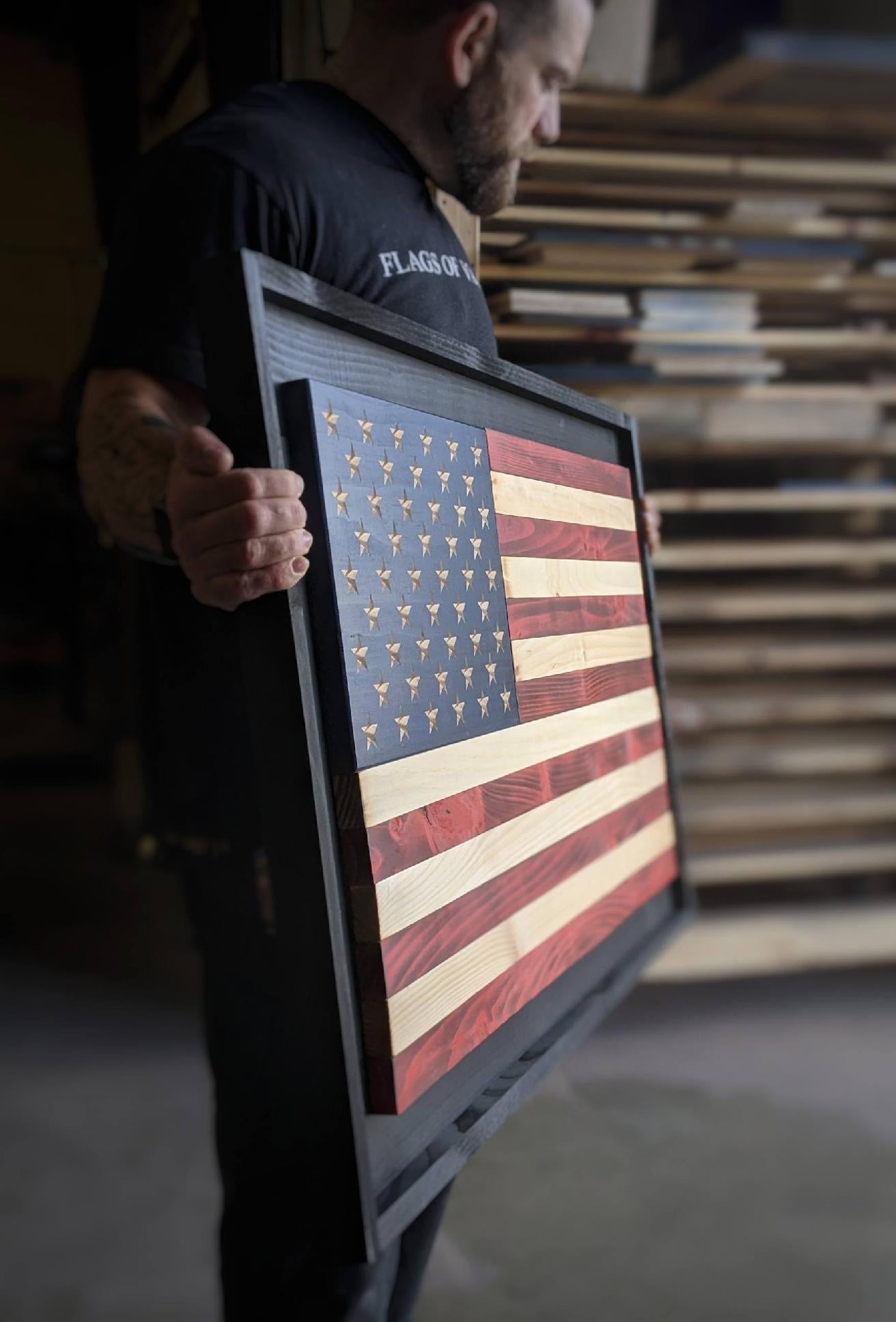 Liberty Series - Wooden American Flag