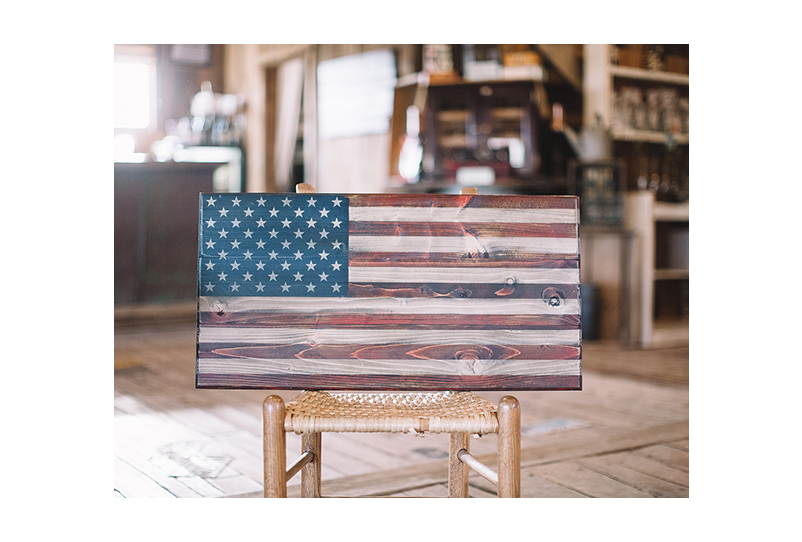 Phantom Fury (S) Wooden American Flag