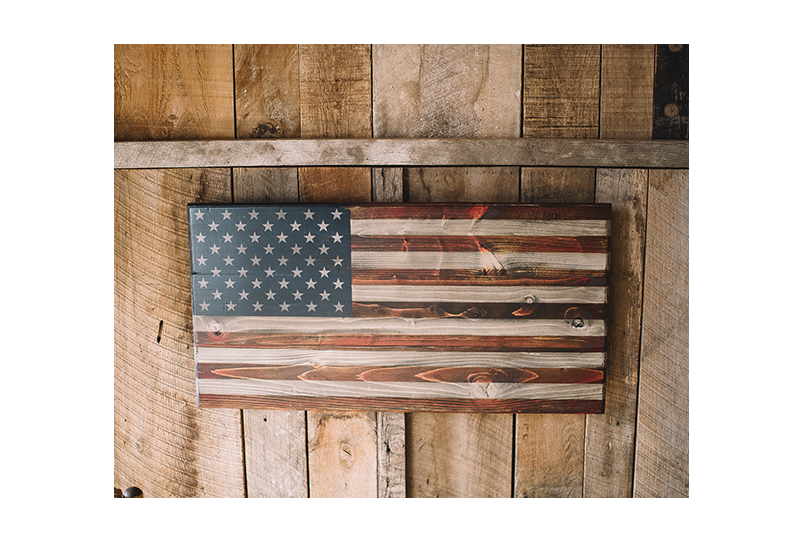 Phantom Fury (S) Wooden American Flag