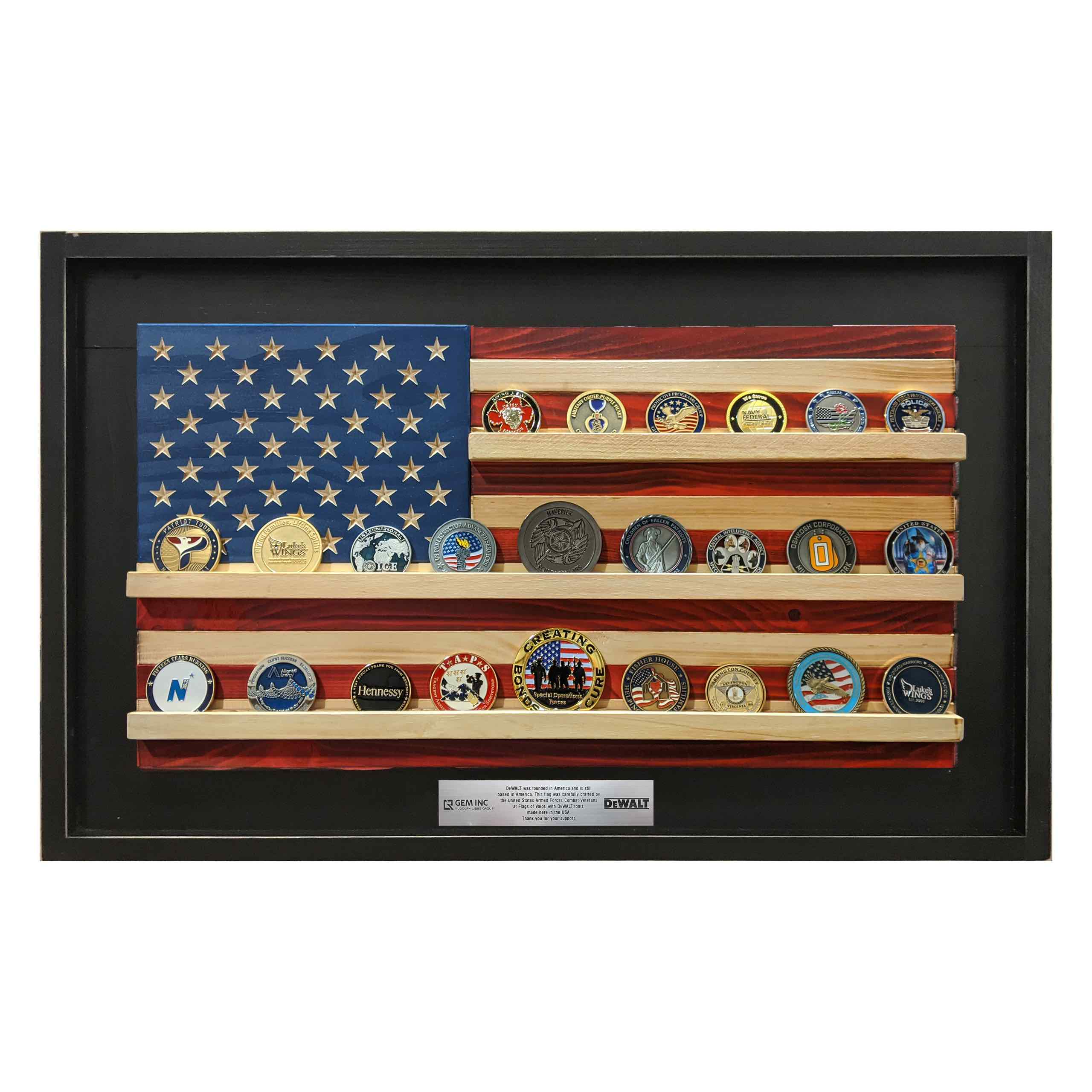 Challenge Coin Holder Flag