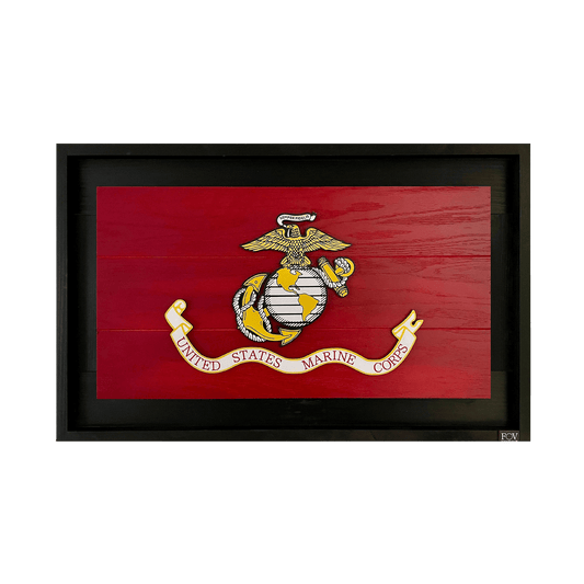 Marine Corps Wooden Flag