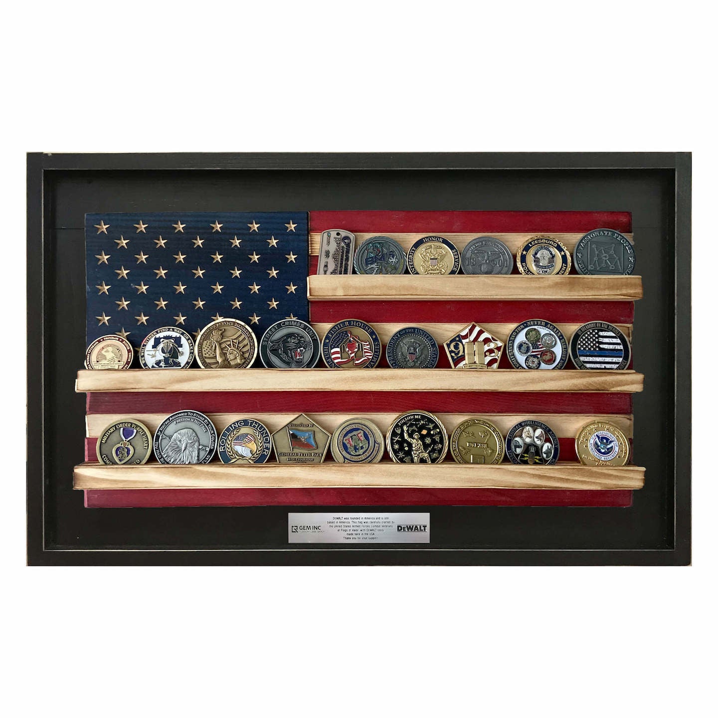 Challenge Coin Holder Flag